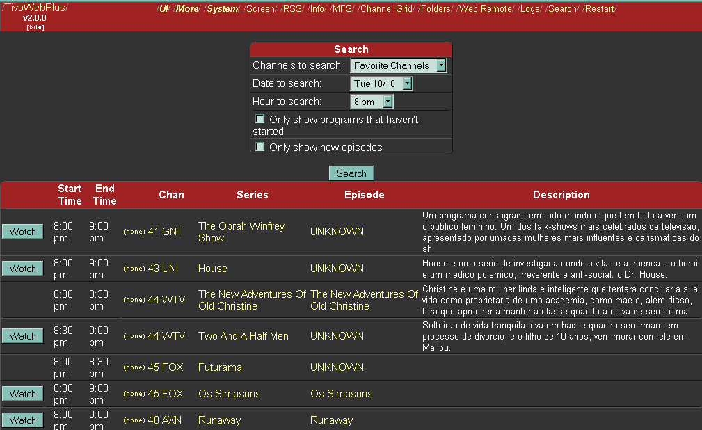 O que est&aacute; passando agora ?